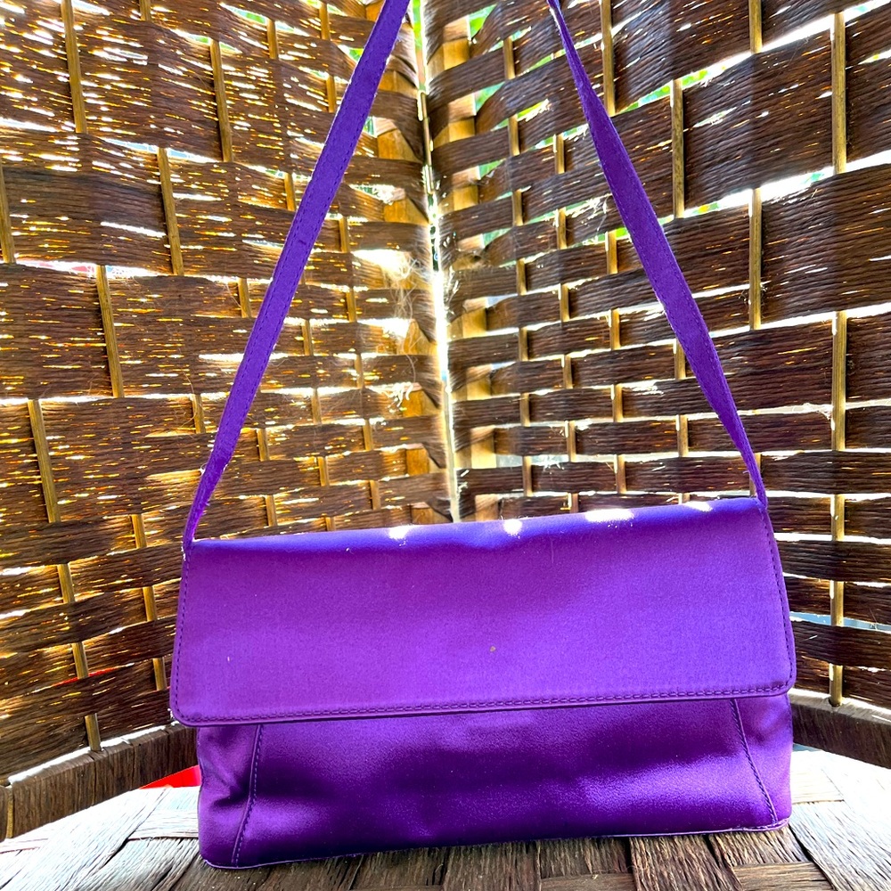 Giorgio Armani vintage silk purple bag in good condition